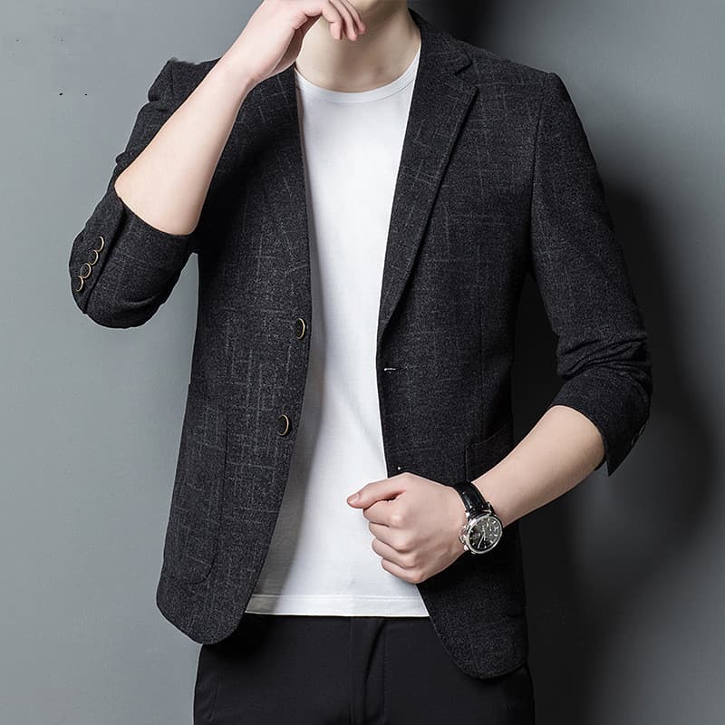 Blazer Casual Slim Elástico para Hombre