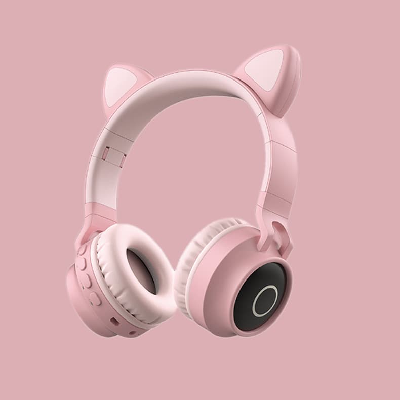 Auriculares inalámbricos con orejas de gato LED