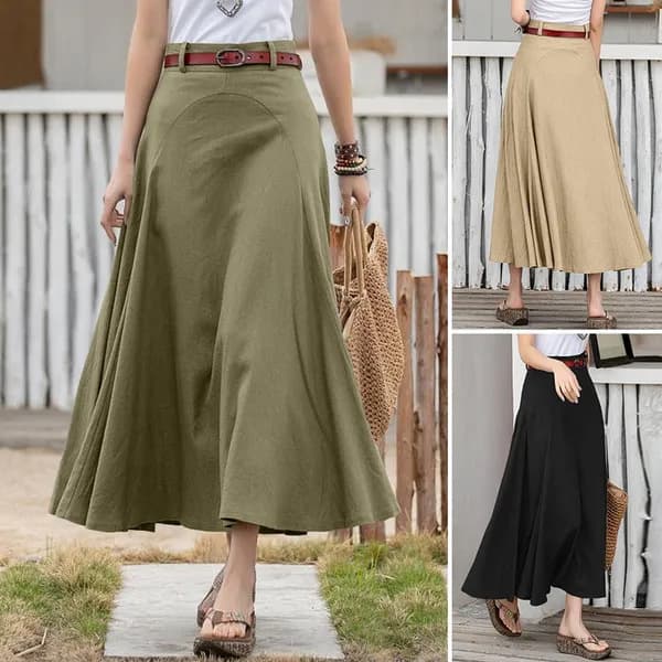Falda Tul Elegante Cintura Alta Efecto Adelgazante
