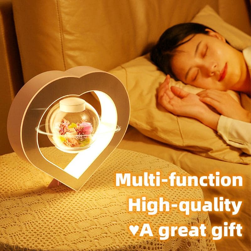 Lámpara LED Corazón Flotante con Levitación Magnética