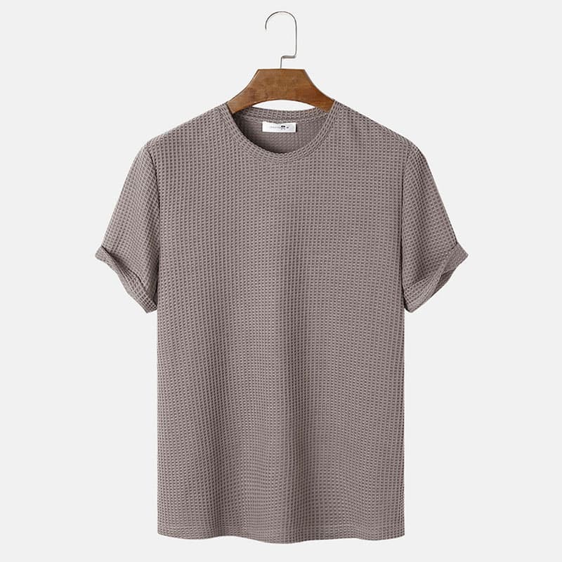 Camiseta Básica Cuello Redondo Hombre Verano Colores Lisos