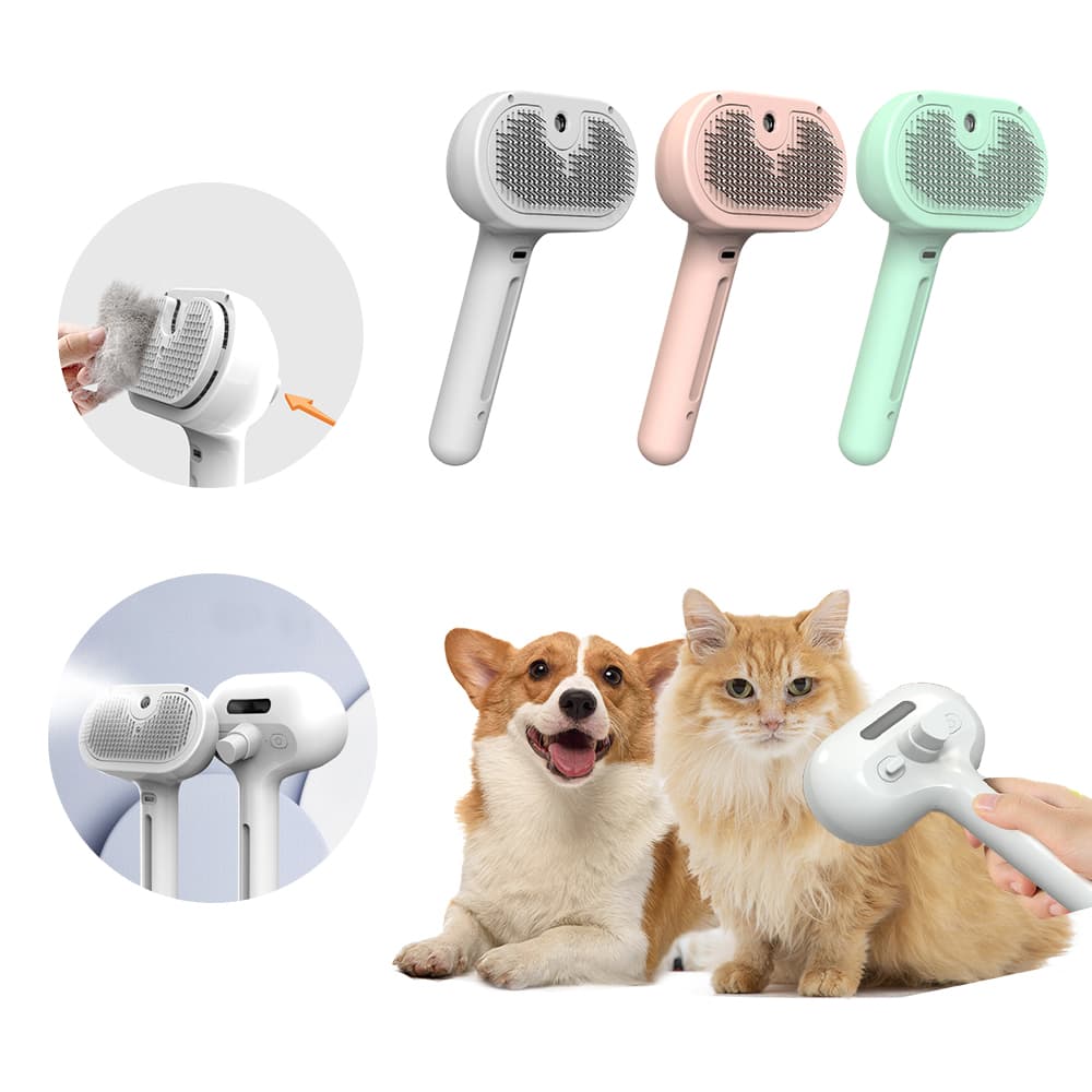 Peine Autolimpiable con Nebulizador para Perros