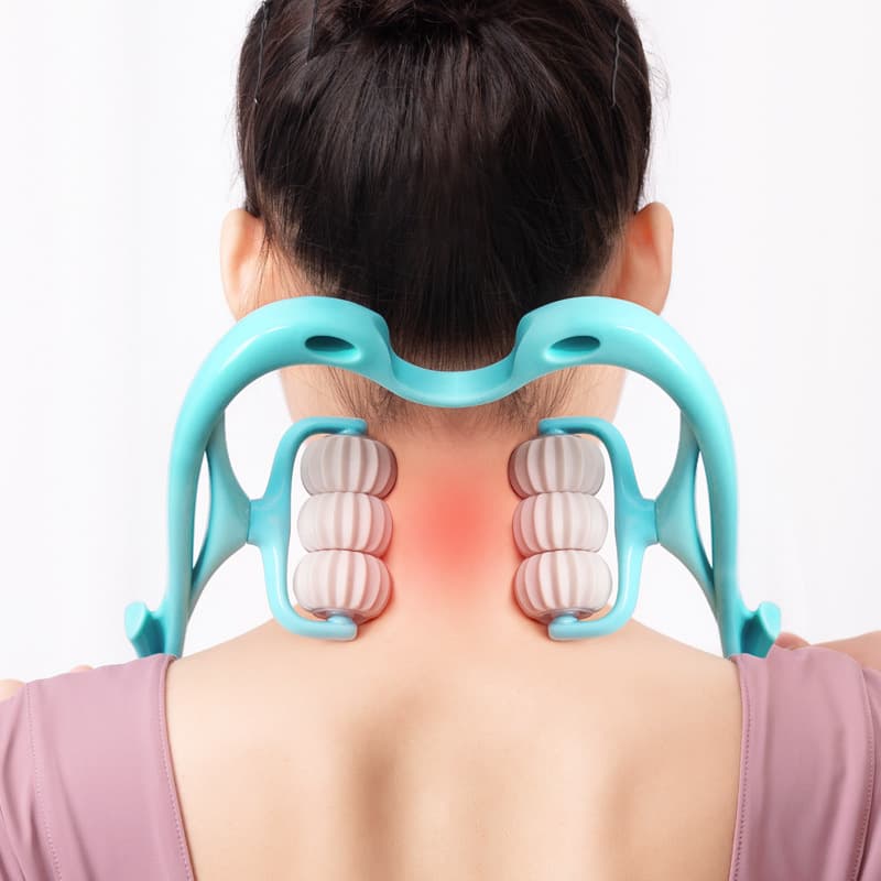 Masajeador Manual de Cuello de Seis Ruedas Multifuncional