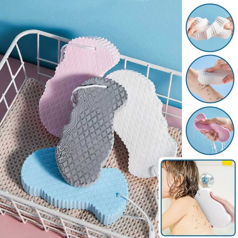 Esponja de Baño 3D con Patrón de Escamas de Pez