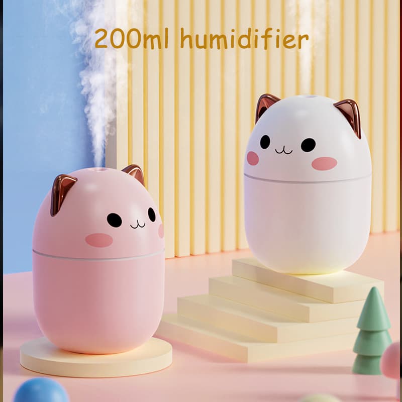 Humidificador Gato Ultrasónico USB con Aromaterapia