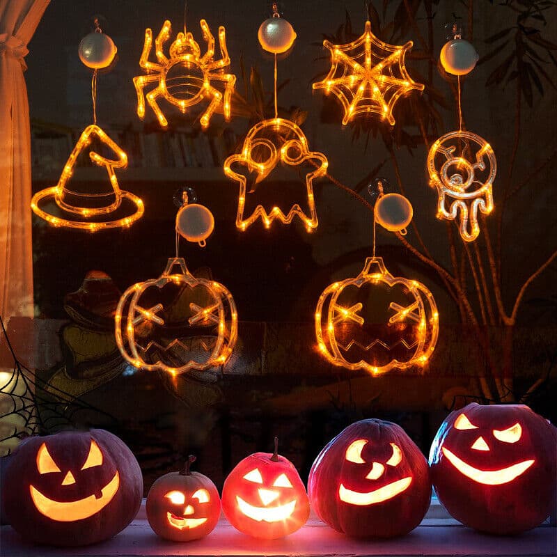 Luces LED Colgantes Halloween - Fantasma, Calabaza y Murciélago