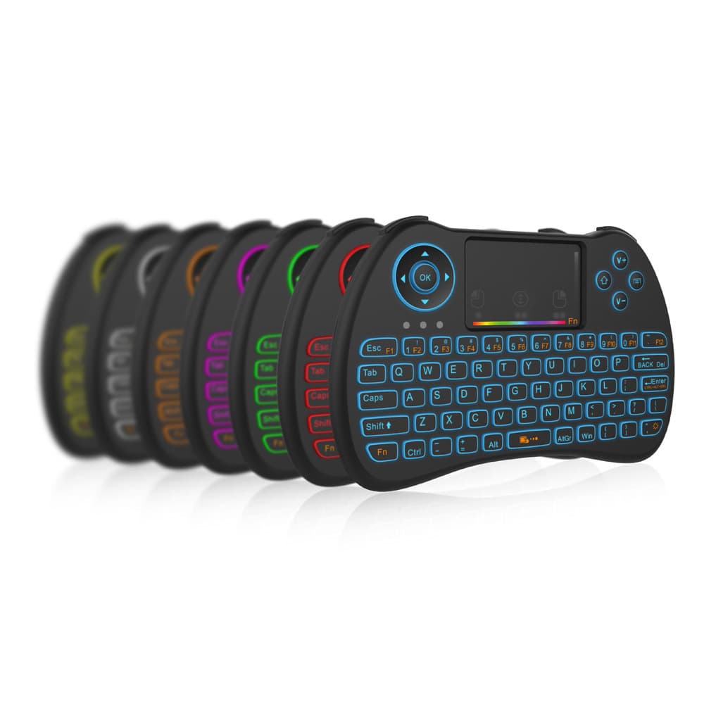 Teclado inalámbrico H9 con retroiluminación táctil multicolor