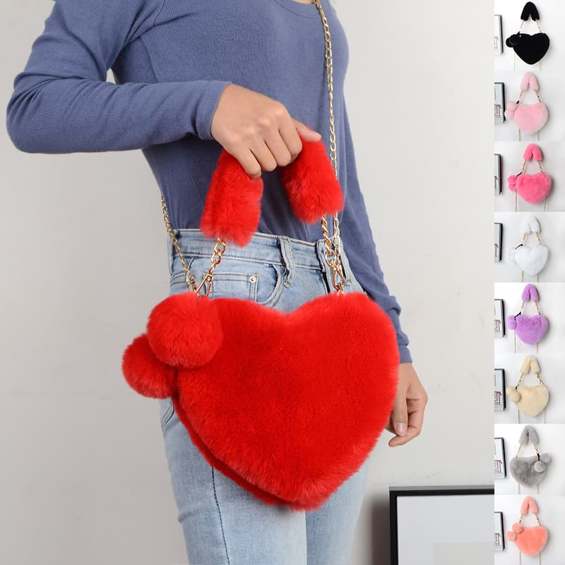 Bolso Peluche Love Bags para Mujer - Día de San Valentín