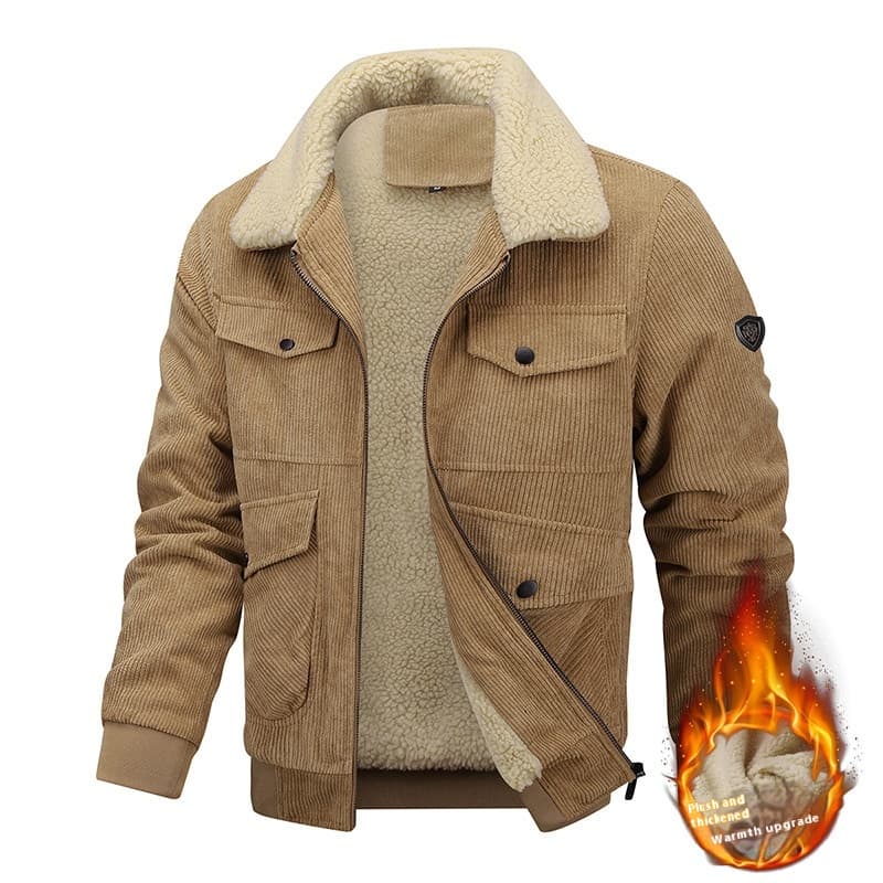 Abrigo de Lana y Algodón Acolchado para Hombre