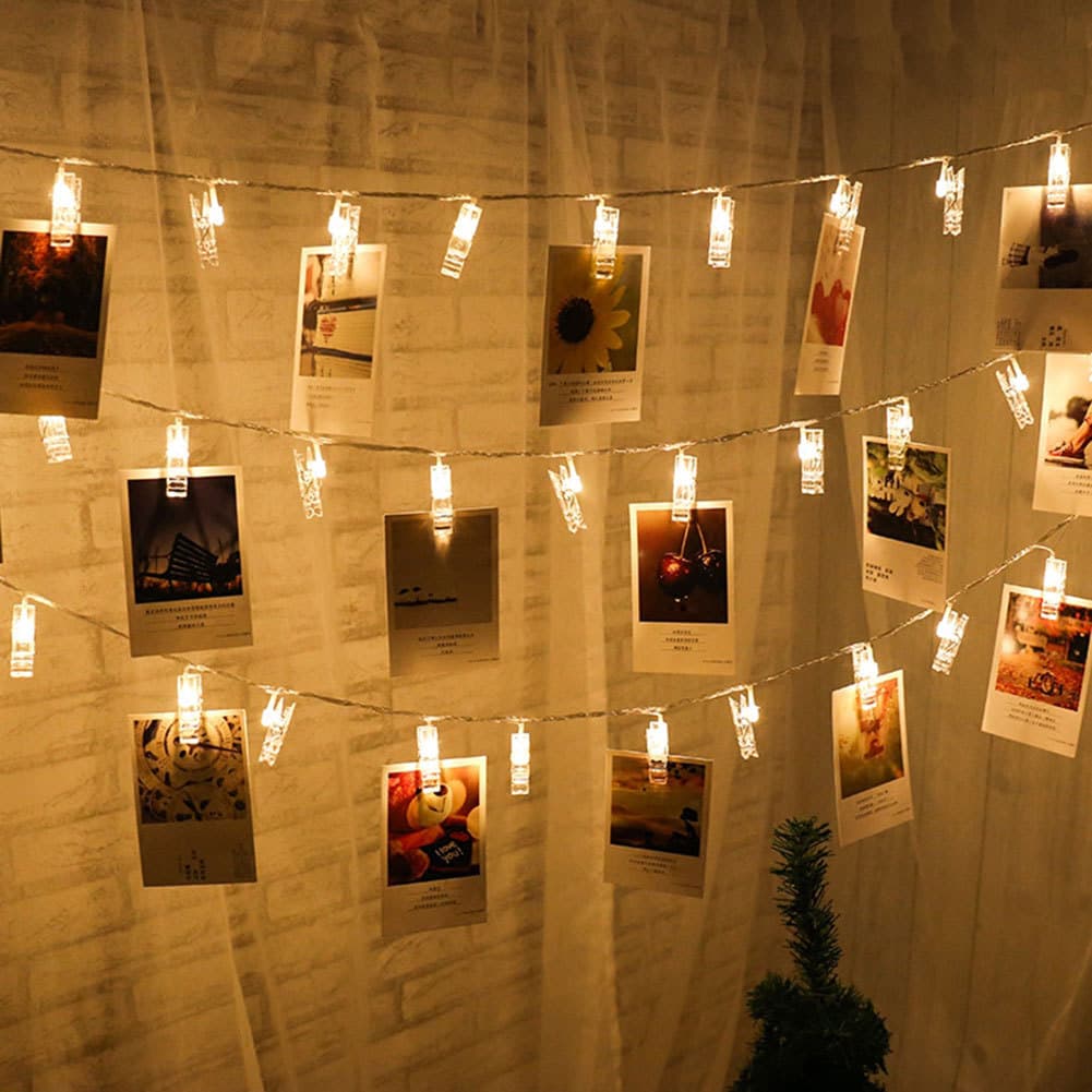 Guirnalda LED con Pinzas para Fotos