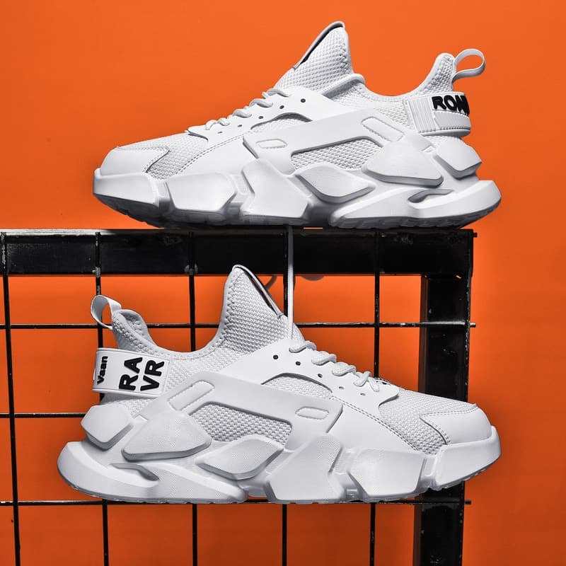 Zapatillas Running Deportivas Blancas Transpirables para Hombre