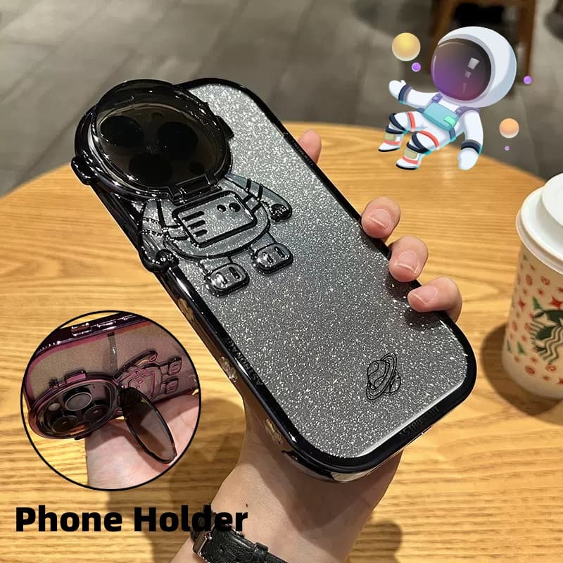 Funda Astronauta Brillante con Soporte para iPhone
