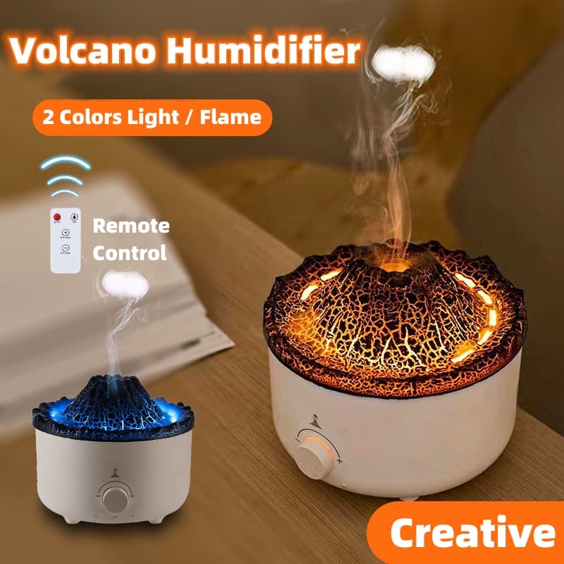 Humidificador Volcán con Llama Simulada