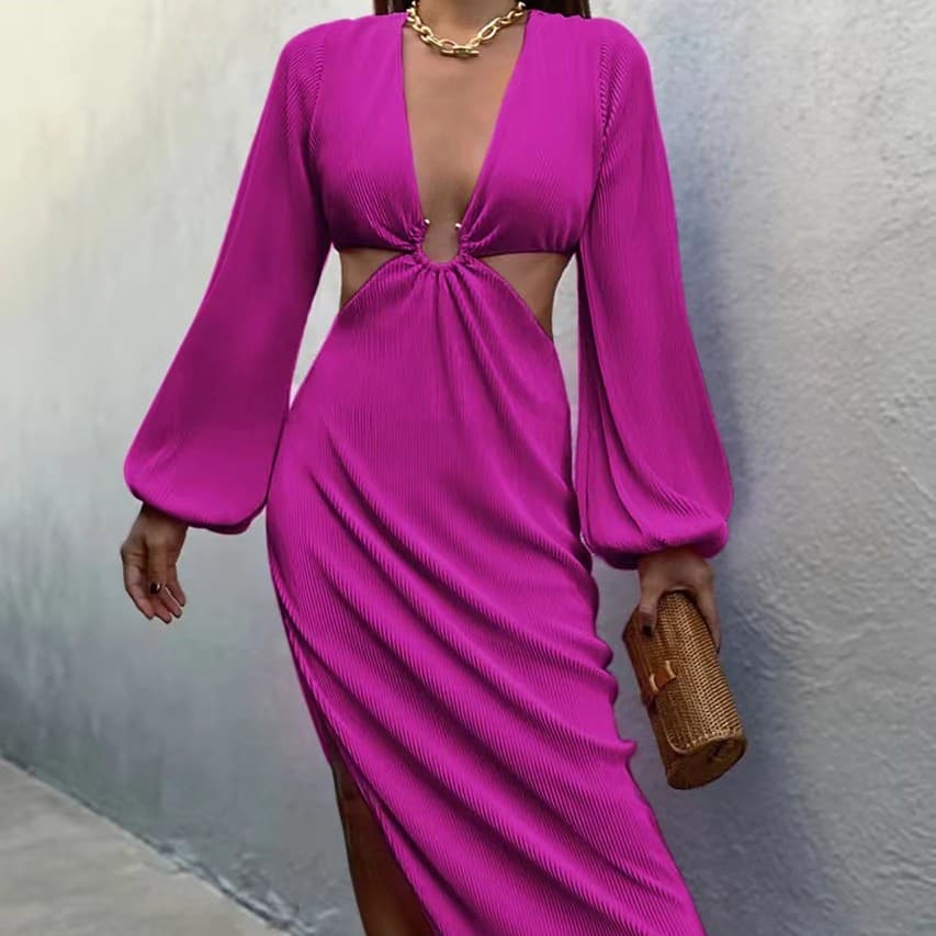 Vestido de Mujer sin Cintura Plisado