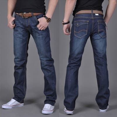 Pantalón vaquero recto para hombre estilo trendy