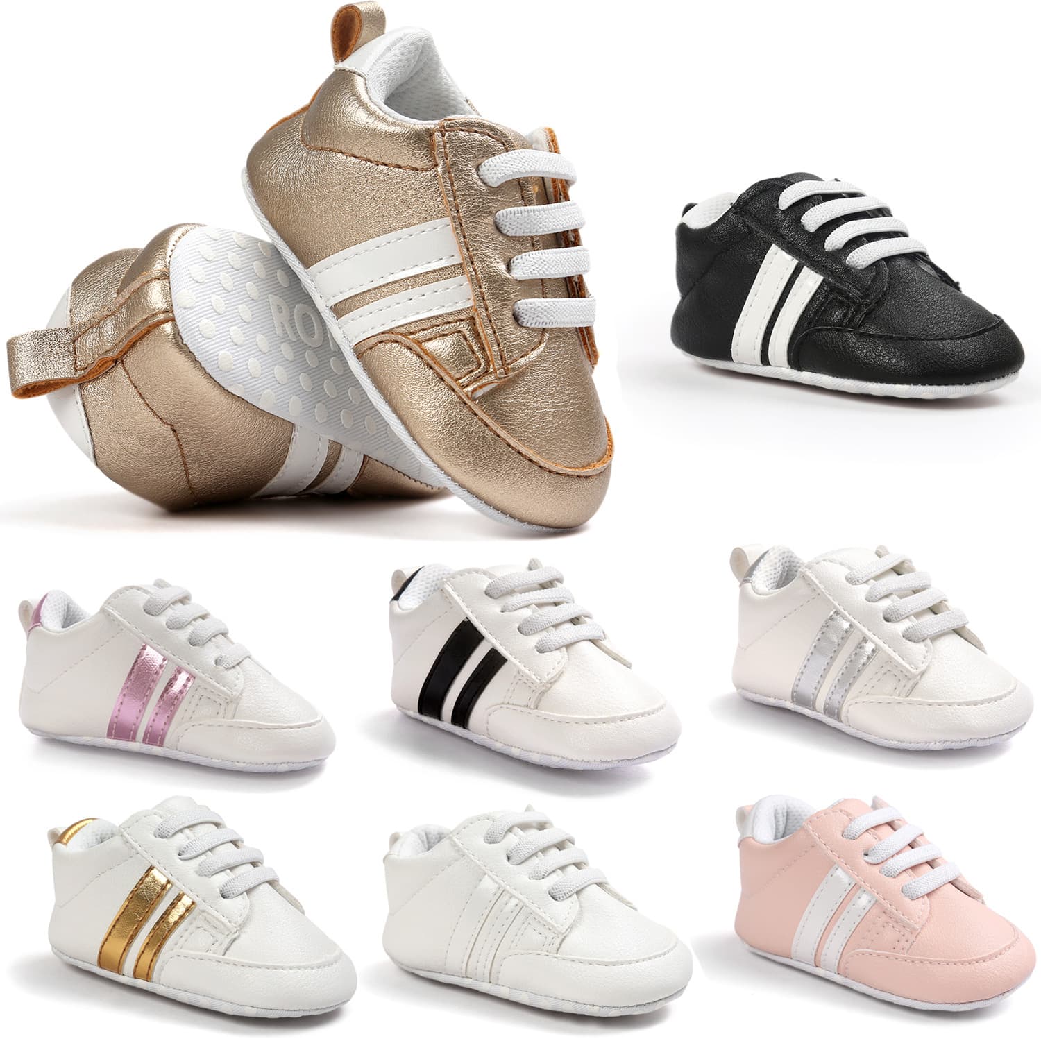 Zapatos Mocasines de Piel para Bebé Recién Nacido