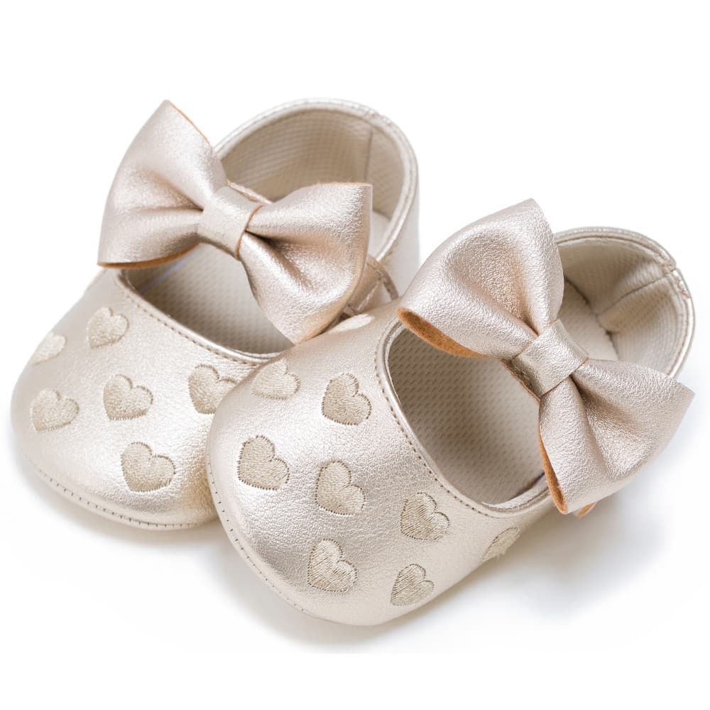 Zapatos de Bebé Bordados con Lazo
