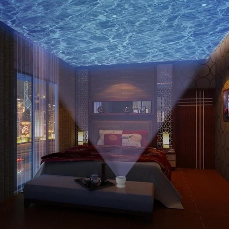 Proyector LED Aurora Oceánica con Altavoz y Control Remoto