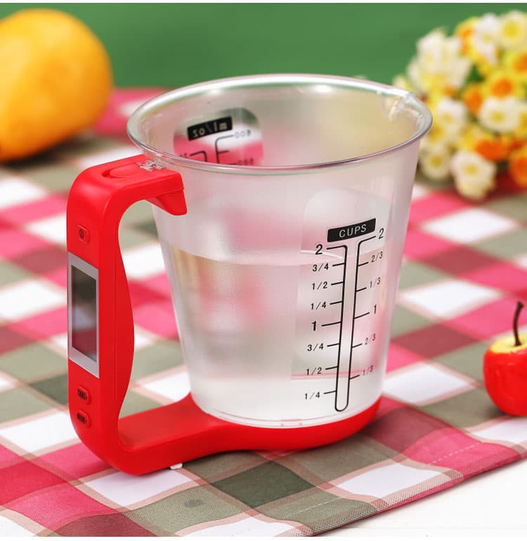 Taza medidora con báscula electrónica