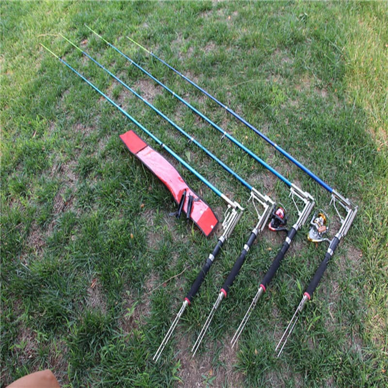Caña de Pesca Automática con Soporte Completo