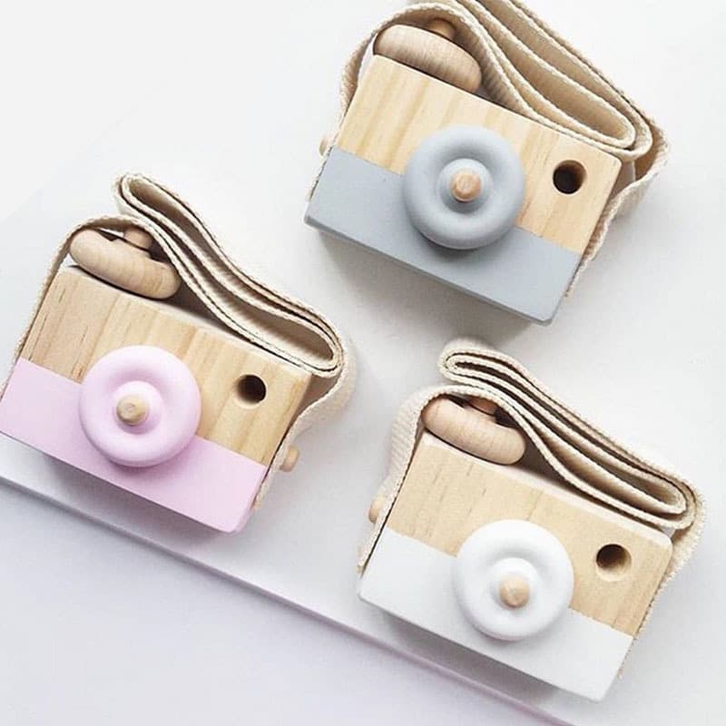 Cámara de Juguete de Madera para Bebés