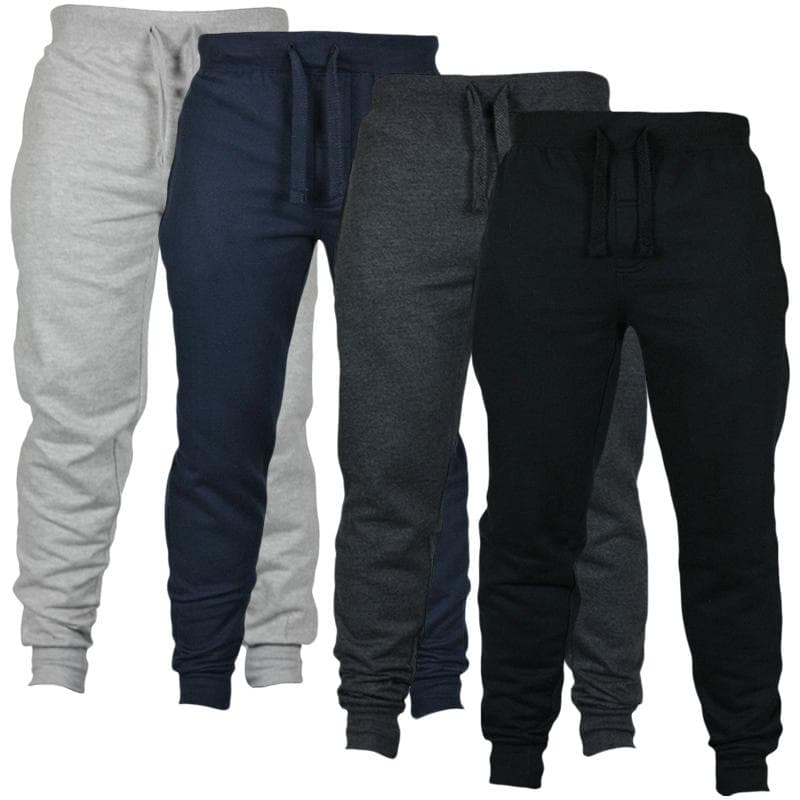 Pantalón de chándal hombre liso con cordón