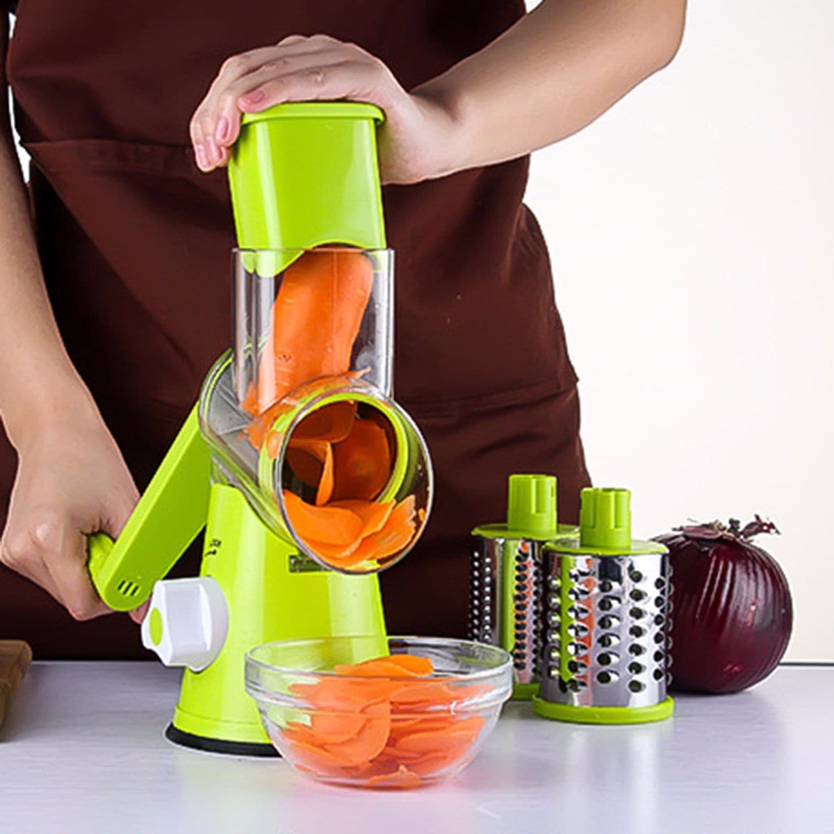 Mandolina Redonda Multiusos para Verduras y Quesos