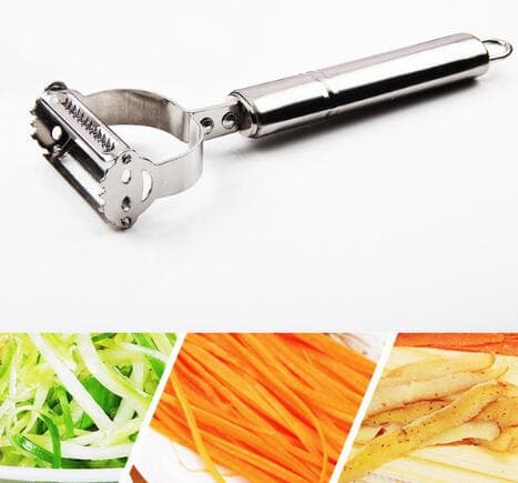 Rallador y Pelador 2 en 1 de Acero Inoxidable para Verduras