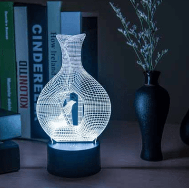 Lámpara LED 3D Creative con luz nocturna