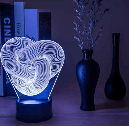 Lámpara LED 3D Táctil Abstracta Multicolor