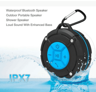 Altavoz Impermeable Bluetooth Portable con Ventosa