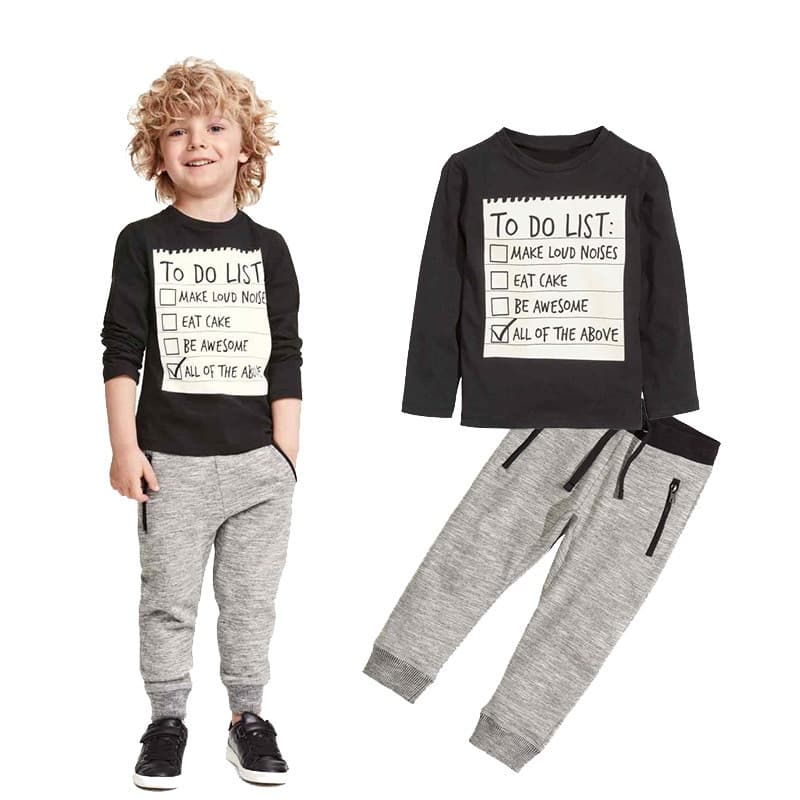 Conjunto de Ropa para Niño - Camiseta y Pantalón Algodón