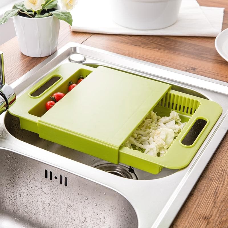 Tabla de Cortar Multiusos con Escurridor y Cesta