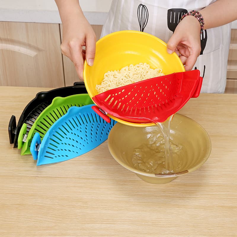 Colador de Silicona Clip-on para Ollas y Sartenes