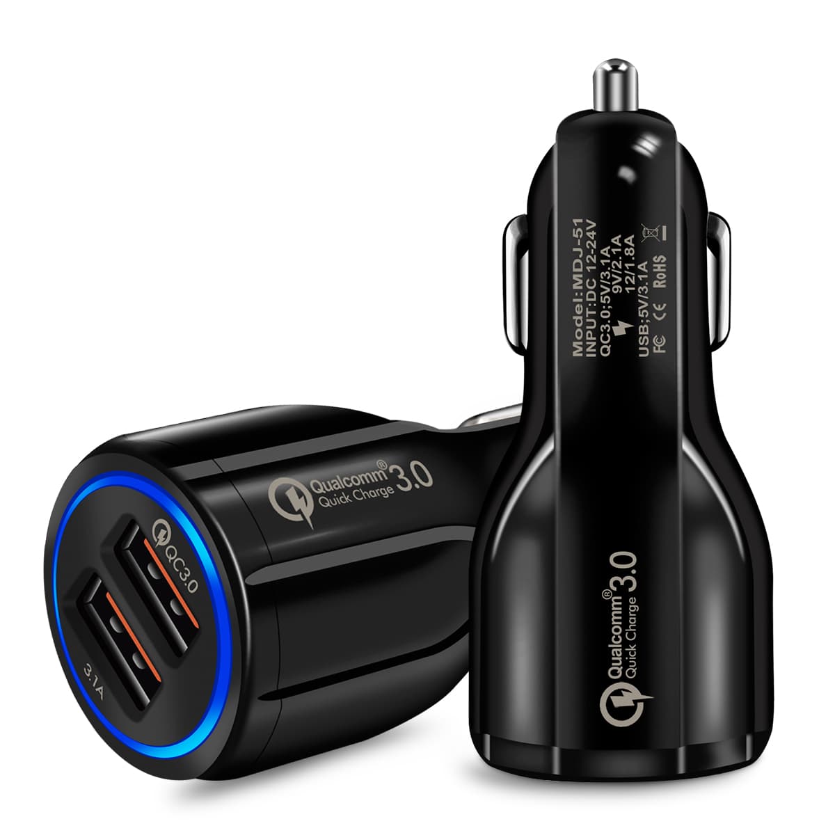 Cargador de Coche Dual USB Quick Charge 3.0