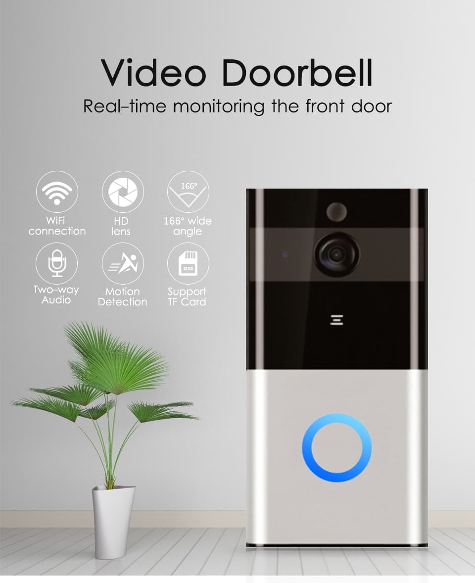 Timbre Inteligente WiFi 720P Marlboze con Detección PIR
