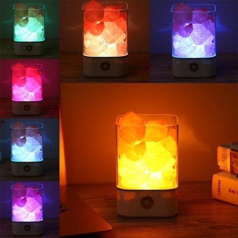Lámpara LED de Sal del Himalaya USB