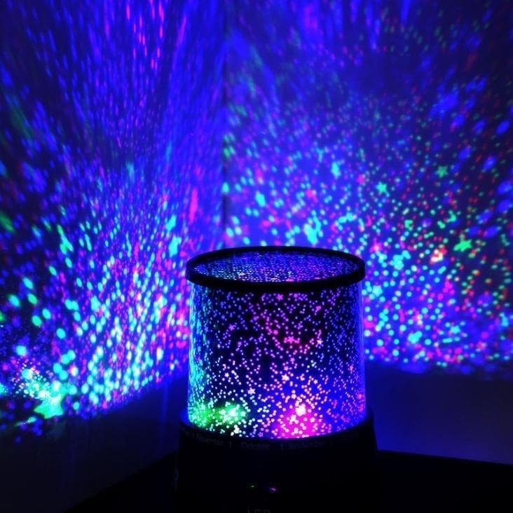 Lámpara Proyector de Luz Nocturna LED Estrellas Coloridas