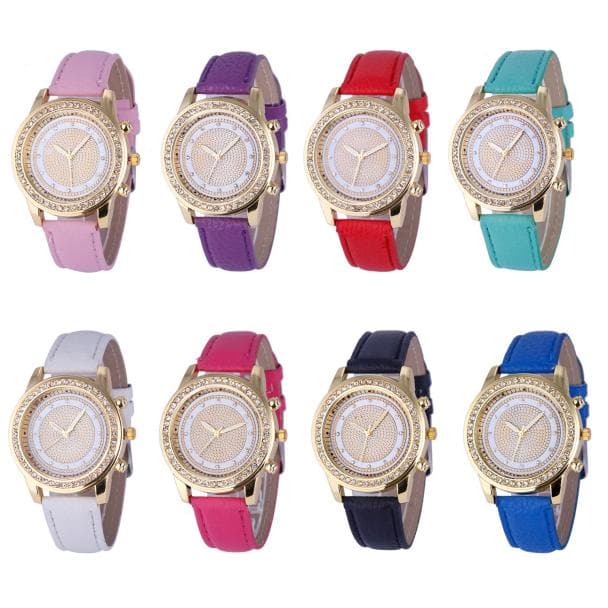 Reloj de Pulsera Mujer Crystal Geneva Acero Inoxidable