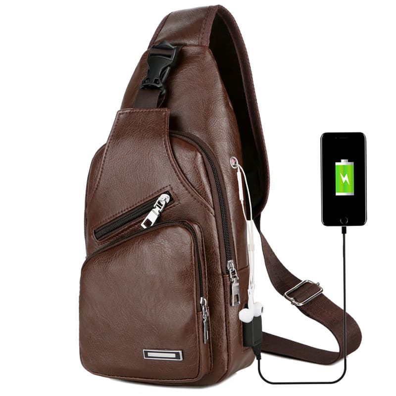 Bolsa Mensajera Portátil con Carga USB