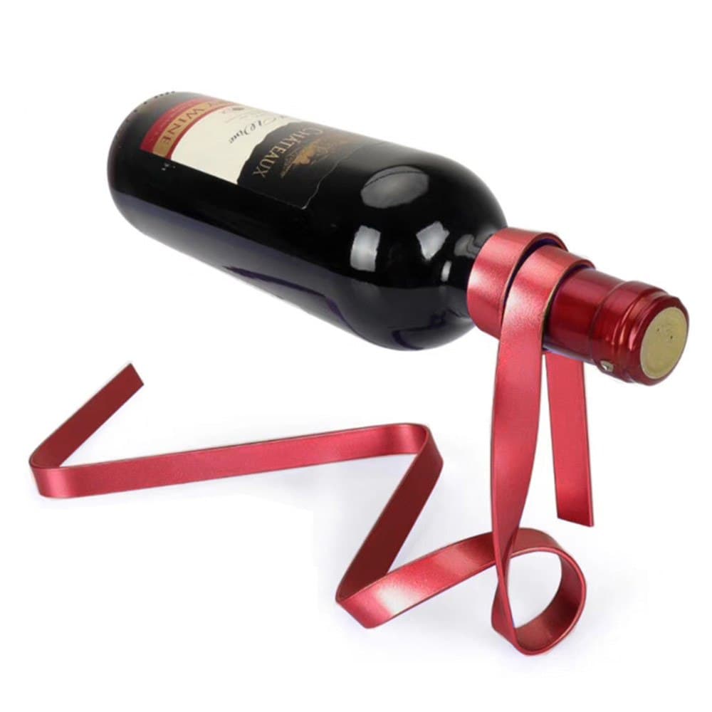 Soporte Flotante para Botellas de Vino con Cinta Mágica