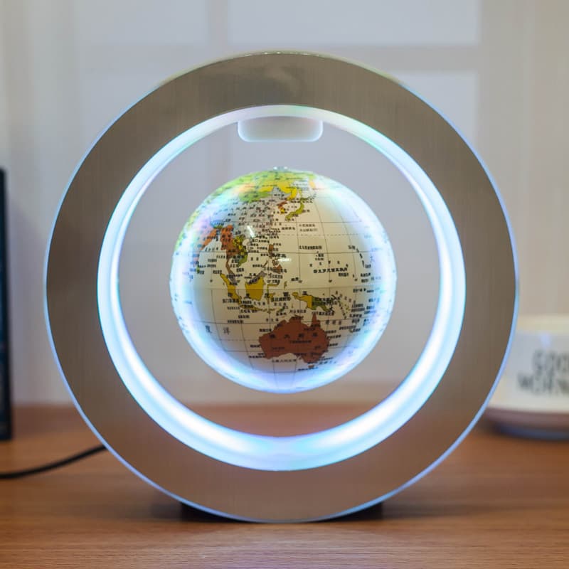 Globo Terráqueo Flotante LED con Levitación Magnética