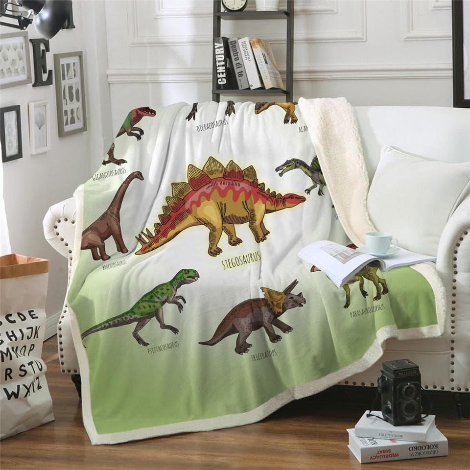 Manta Infantil Dinosaurio Suave de Algodón