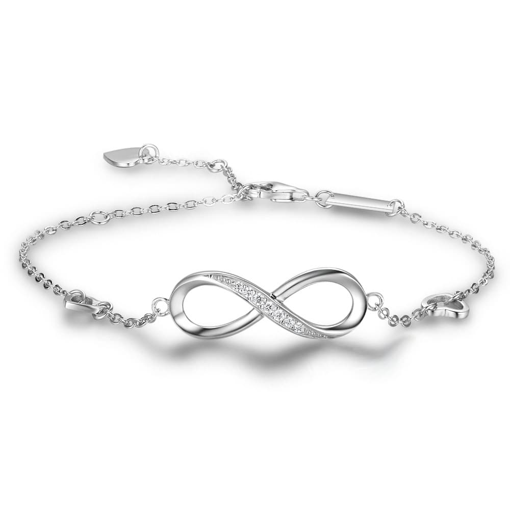 Pulsera Infinito Plata 925 Mujer Ajustable