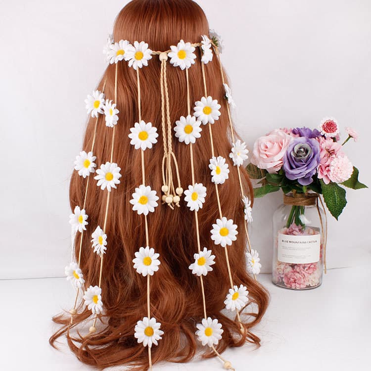 Diadema Bohemia Girasol con Flores