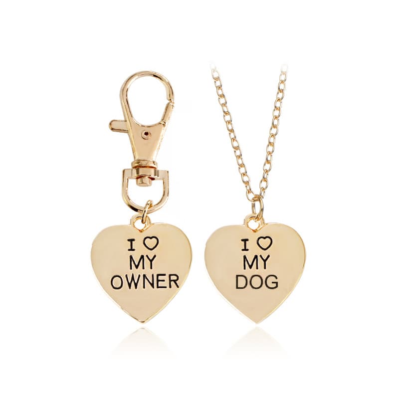 Collar Hueso para Perros "I Love My Dog"