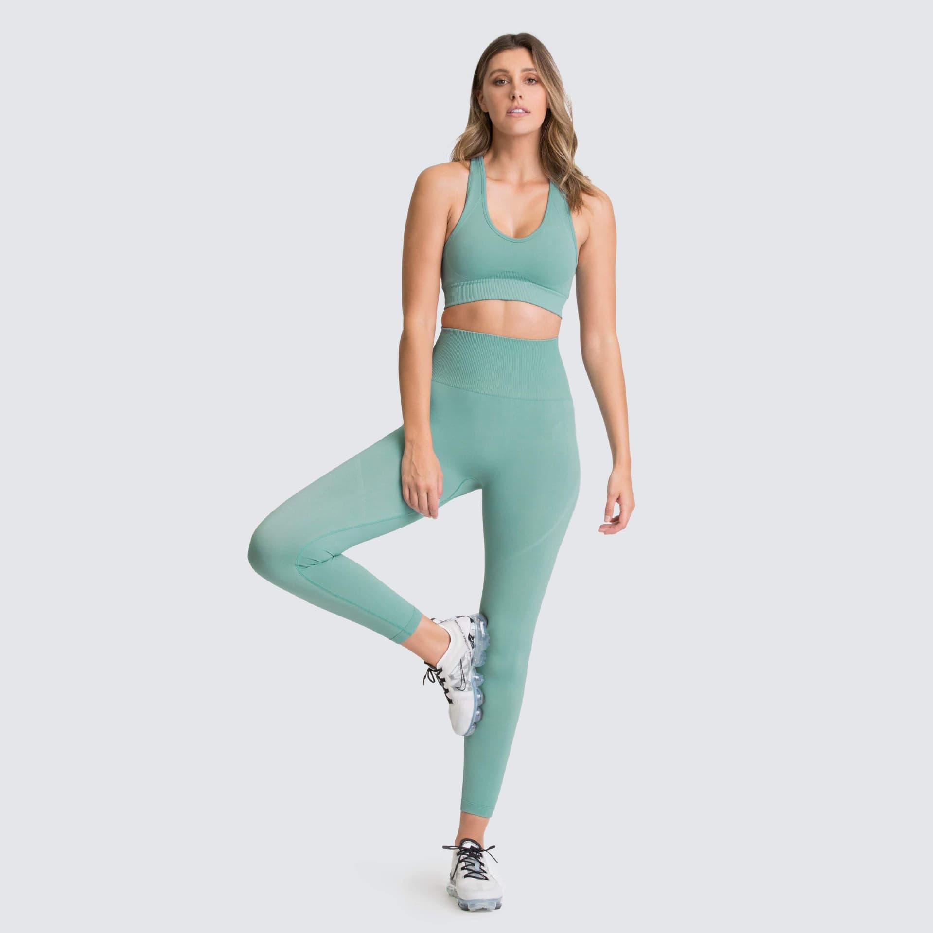 Conjunto de Gym Mujer Nylon sin Costuras
