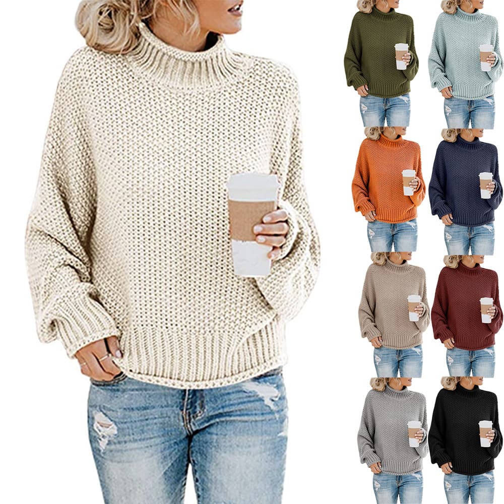 Jersey de Cuello Alto Mujer - Básico Tricot Invierno