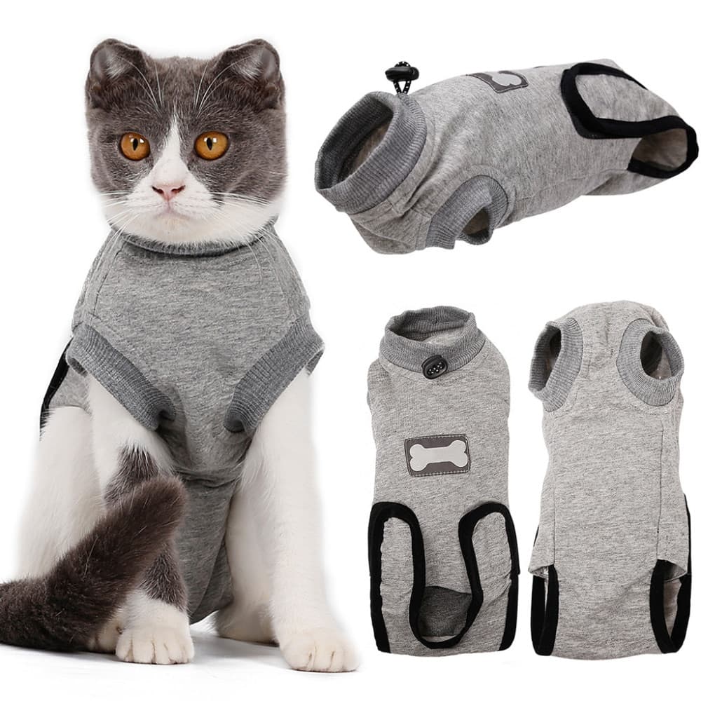 Traje de Recuperación para Gatos Post-Cirugía