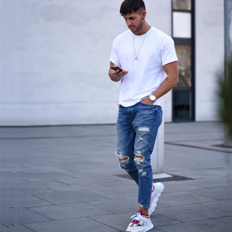 Vaqueros rotos para hombre